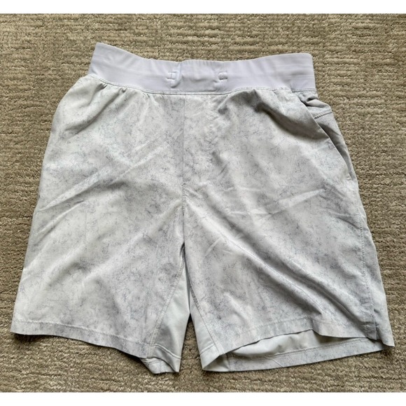 Lululemon Men's T.H.E. Short *Linerless 7" Gravel Dust Alpine White Multi Size S - Picture 4 of 10